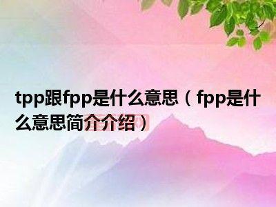 TPP与FPP视角大对比：游戏体验和玩法差异分析