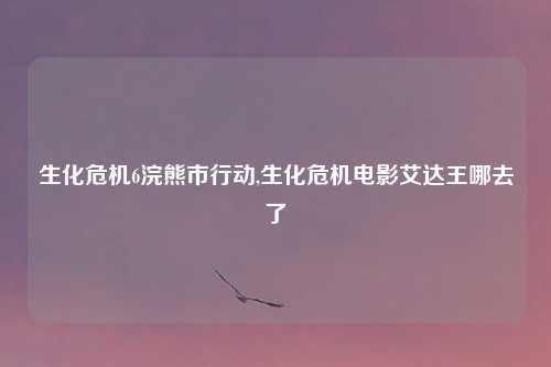 生化危机6浣熊市行动,生化危机电影艾达王哪去了