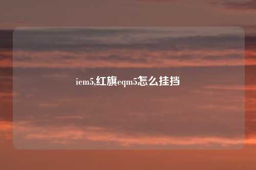 iem5,红旗eqm5怎么挂挡