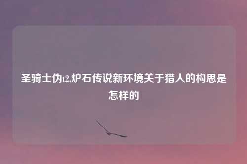 圣骑士伪t2,炉石传说新环境关于猎人的构思是怎样的