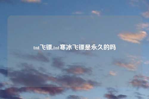 tnt飞镖,tnt寒冰飞镖是永久的吗