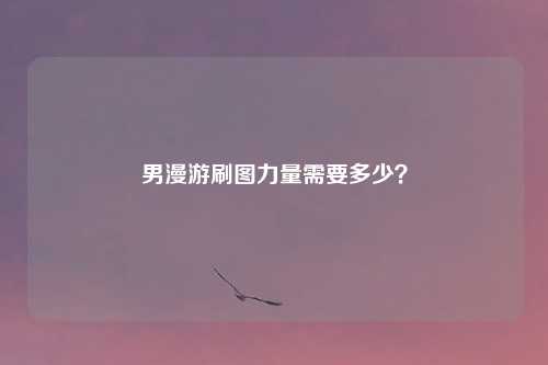 男漫游刷图力量需要多少?