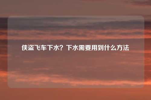 侠盗飞车下水？下水需要用到什么方法