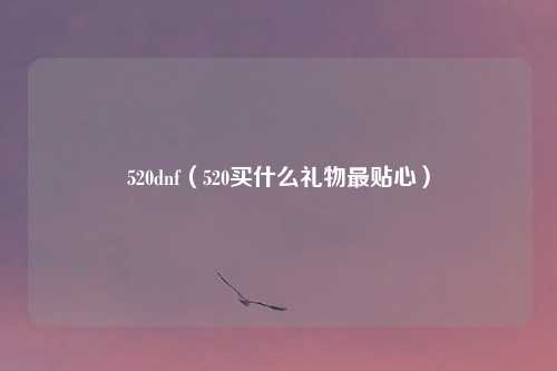 520dnf（520买什么礼物最贴心）