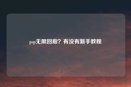 psp无限回廊？有没有新手教程