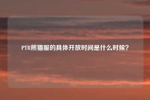 PTR熊猫服的具体开放时间是什么时候？