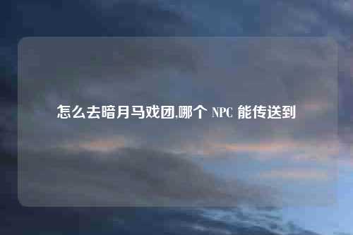 怎么去暗月马戏团,哪个 NPC 能传送到