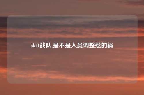 skt1战队,是不是人员调整惹的祸