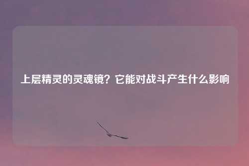 上层精灵的灵魂镜？它能对战斗产生什么影响