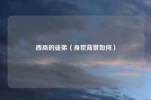 西岚的徒弟(身世背景如何)