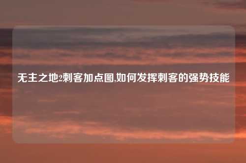 无主之地2刺客加点图,如何发挥刺客的强势技能