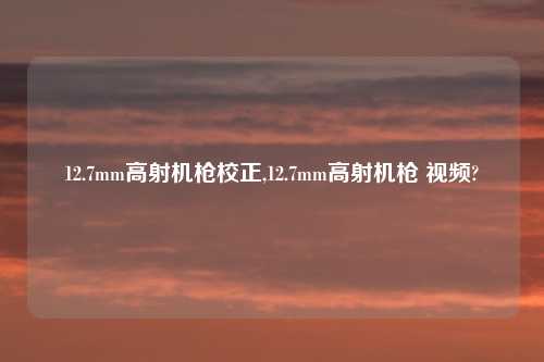 12.7mm高射机枪校正,12.7mm高射机枪 视频?