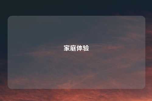 家庭体验
