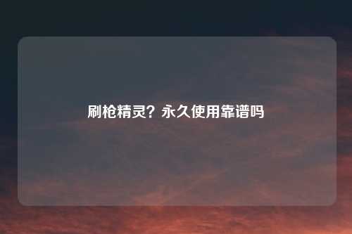刷枪精灵？永久使用靠谱吗