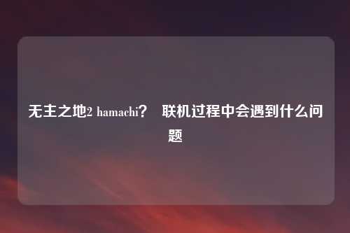 无主之地2 hamachi? 联机过程中会遇到什么问题