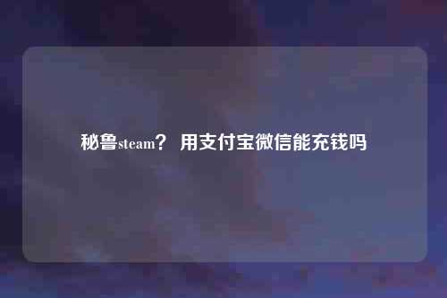秘鲁steam？ 用支付宝微信能充钱吗