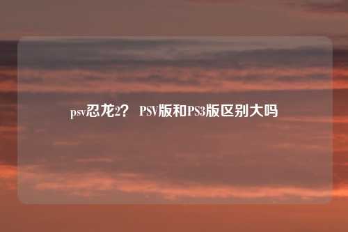 psv忍龙2? PSV版和PS3版区别大吗