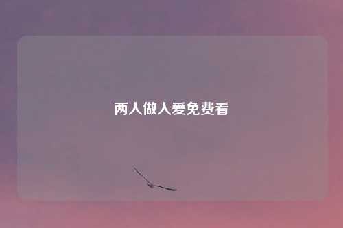 两人做人爱免费看