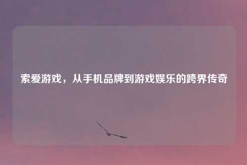 索爱游戏，从手机品牌到游戏娱乐的跨界传奇