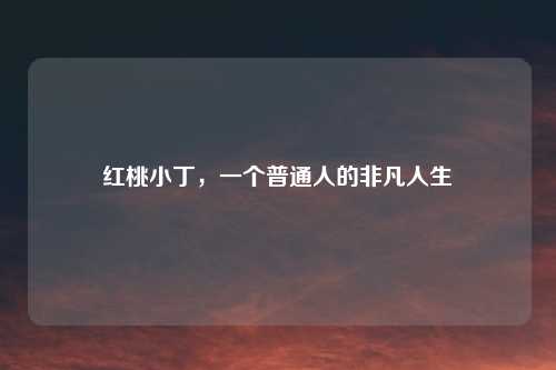 红桃小丁，一个普通人的非凡人生