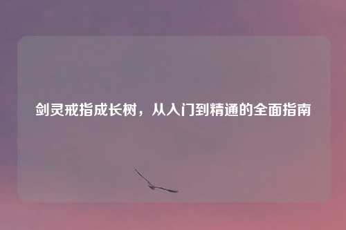 剑灵戒指成长树，从入门到精通的全面指南